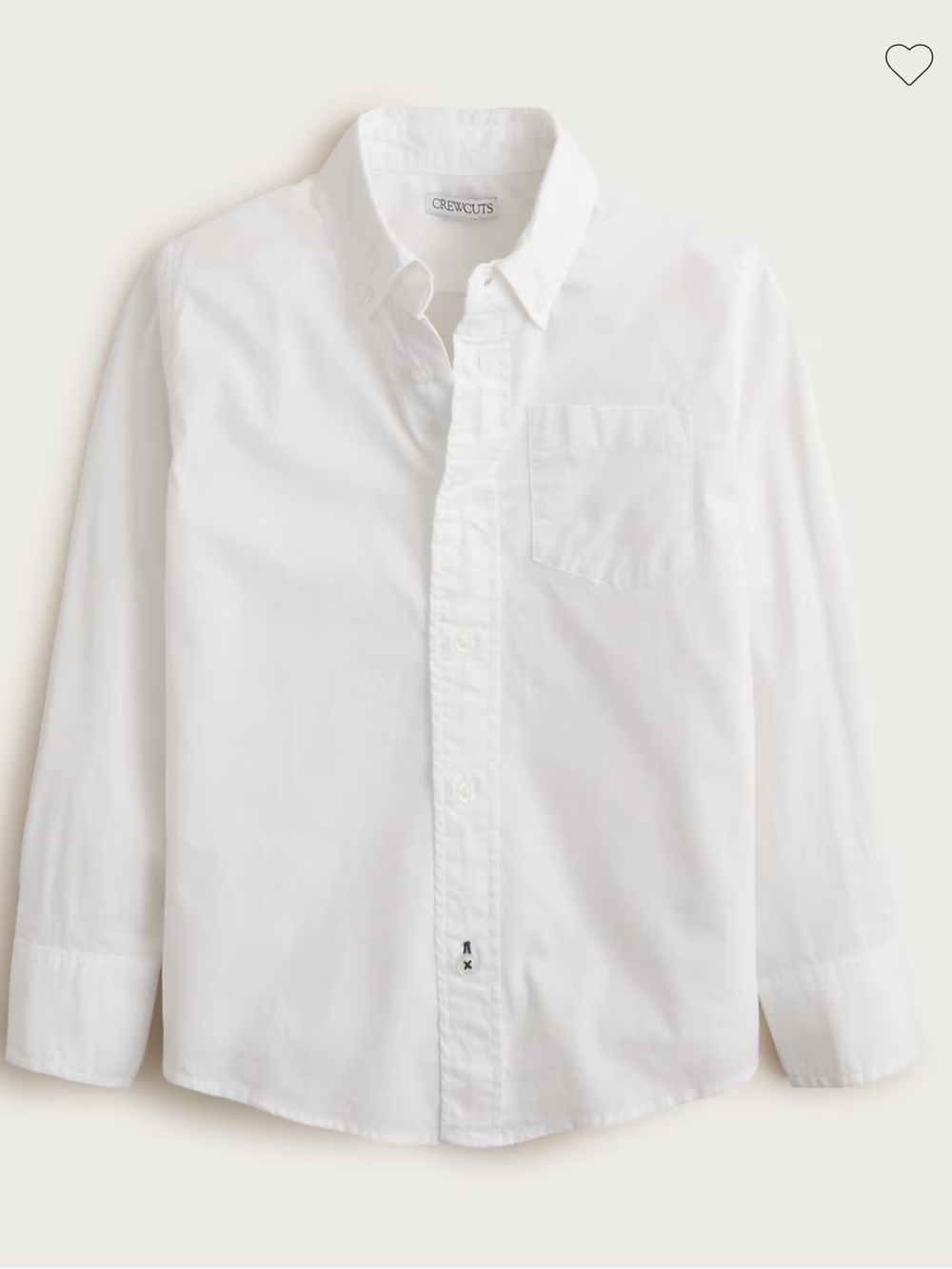 Crewcuts White Cotton Button-Front Shirt